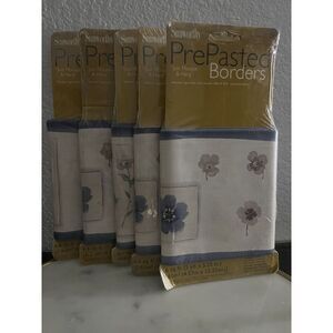 Sunworthy WFP2055 Floral Prepasted Border 6.6 Sq Ft 5yd X 5.25” Yards SEALED